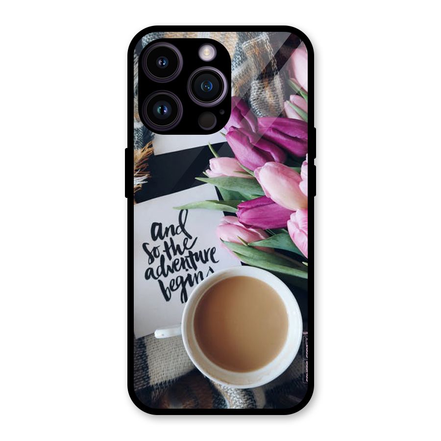 Floral Adventure Glass Back Case for iPhone 14 Pro Max