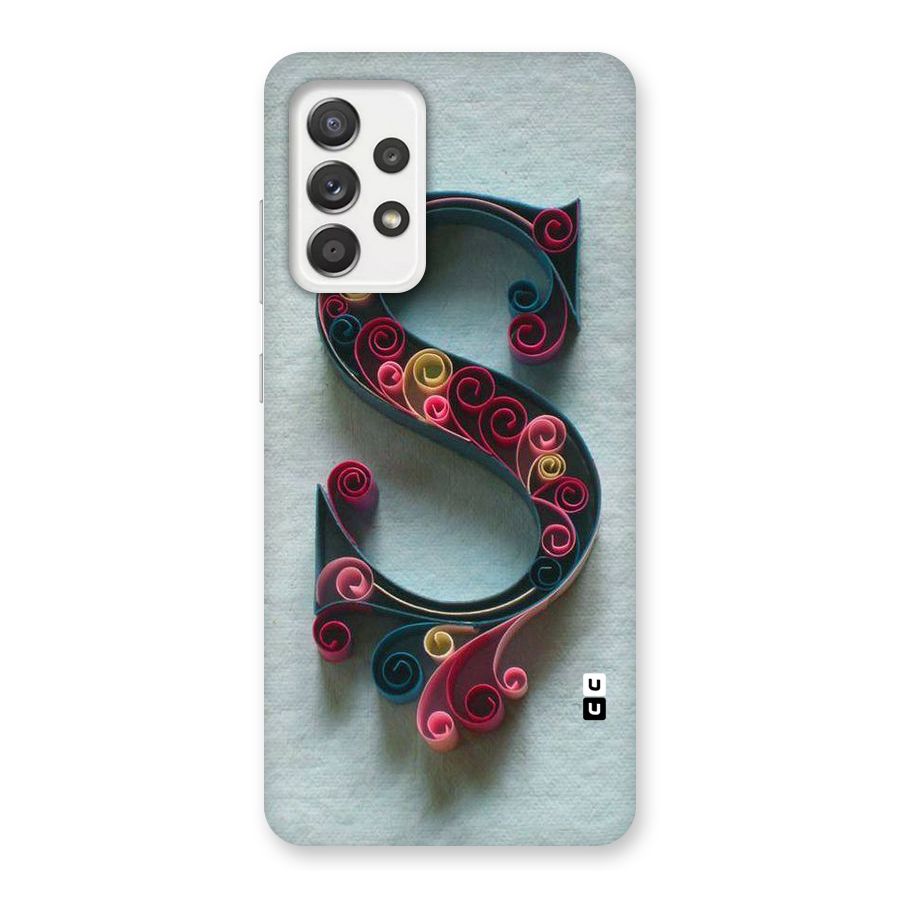Floral Alphabet Back Case for Galaxy A52
