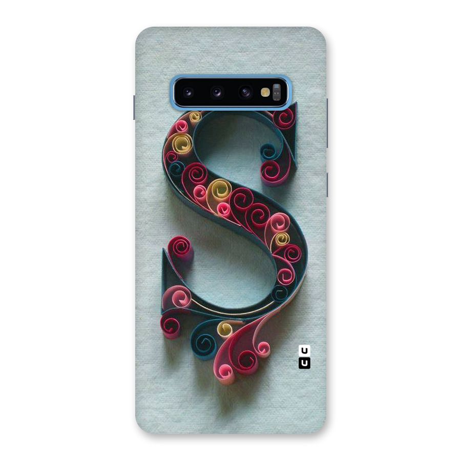 Floral Alphabet Back Case for Galaxy S10 Plus