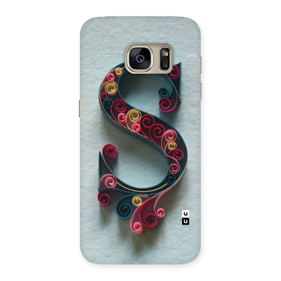Floral Alphabet Back Case for Galaxy S7