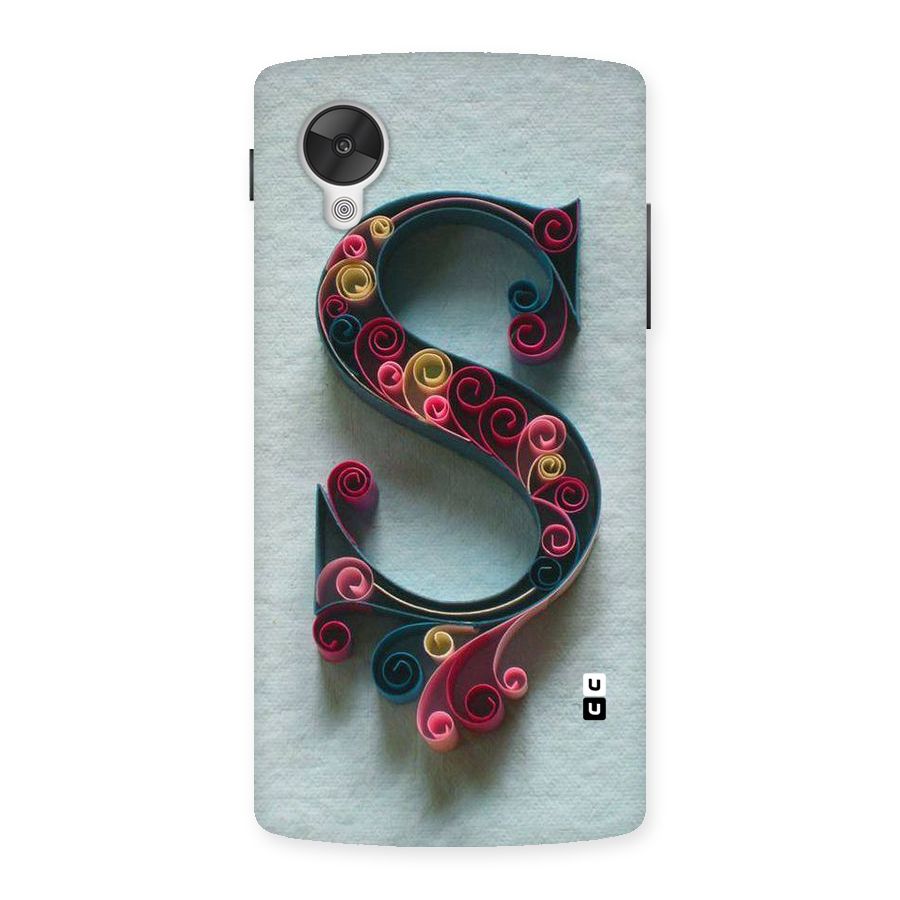 Floral Alphabet Back Case for Google Nexsus 5