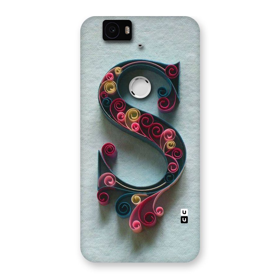 Floral Alphabet Back Case for Google Nexus-6P