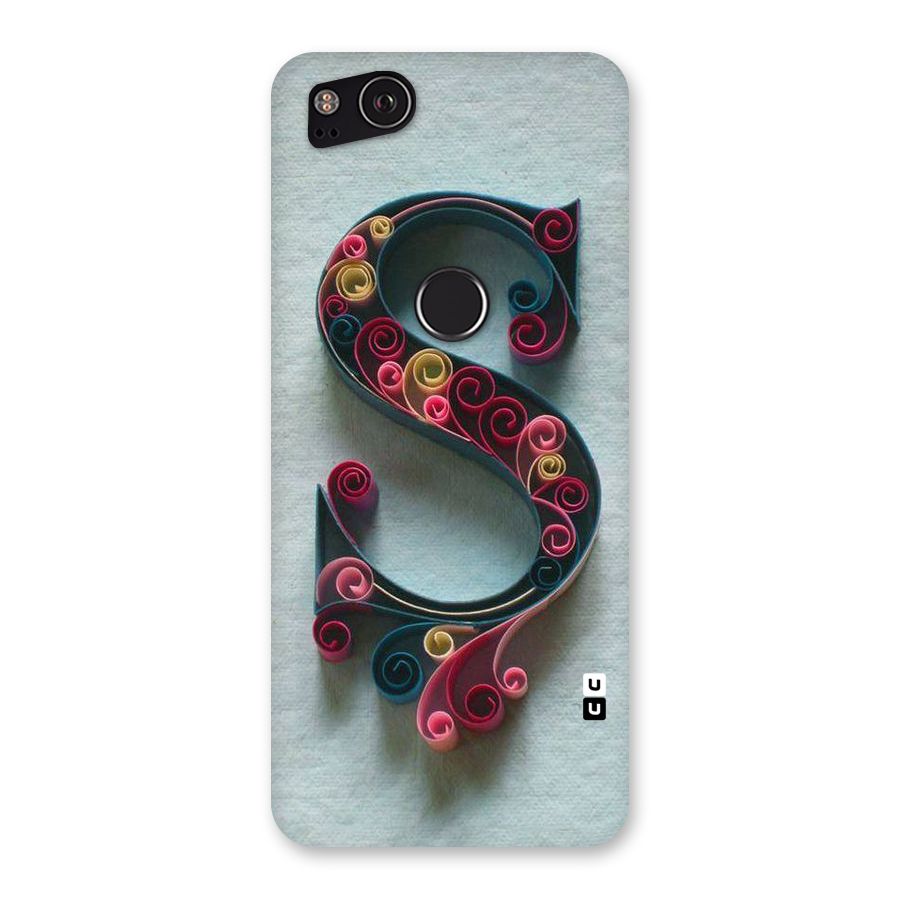 Floral Alphabet Back Case for Google Pixel 2