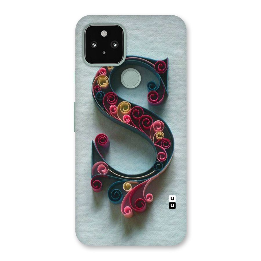 Floral Alphabet Back Case for Google Pixel 5