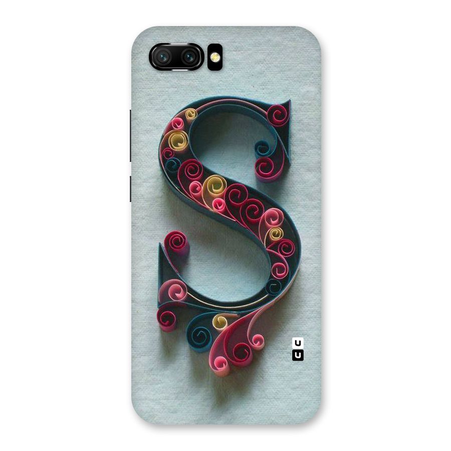 Floral Alphabet Back Case for Honor 10