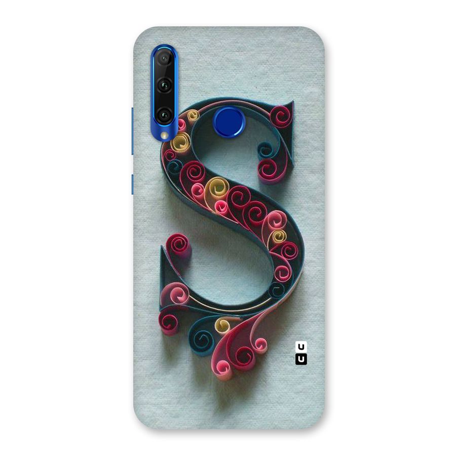 Floral Alphabet Back Case for Honor 20i