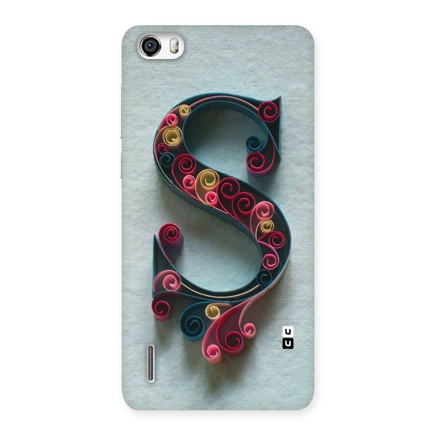 Floral Alphabet Back Case for Honor 6