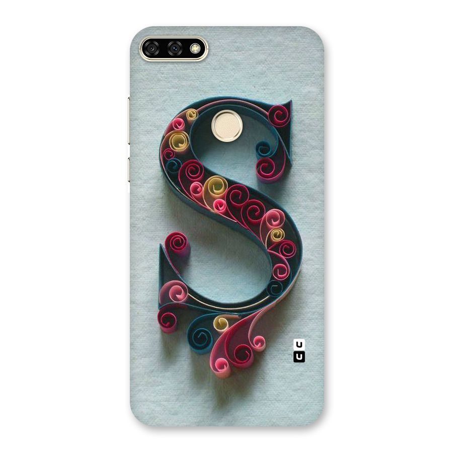 Floral Alphabet Back Case for Honor 7A