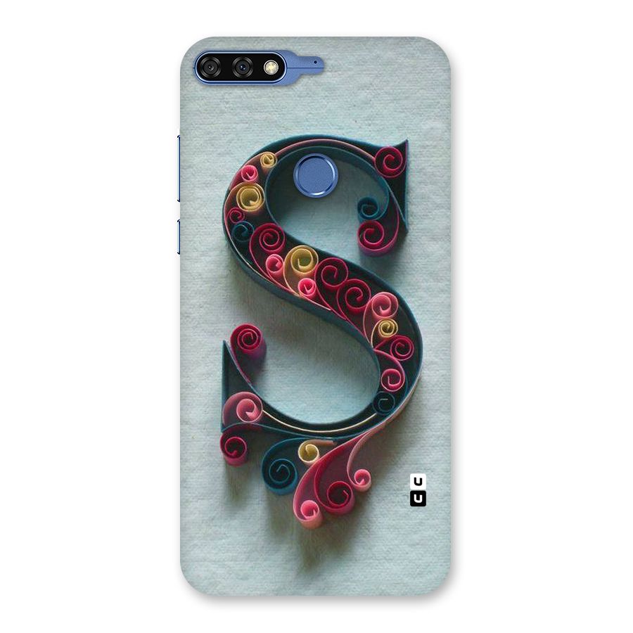Floral Alphabet Back Case for Honor 7C