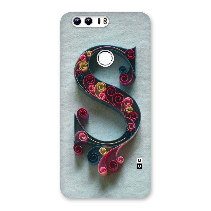 Floral Alphabet Back Case for Honor 8