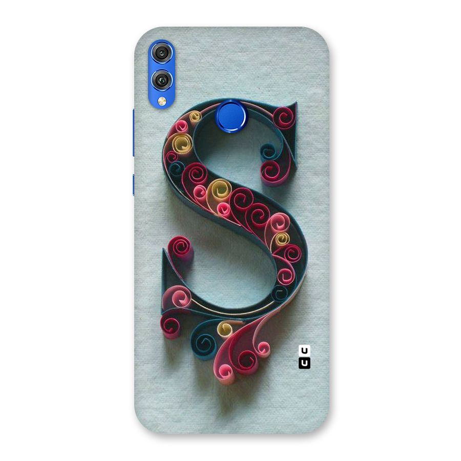 Floral Alphabet Back Case for Honor 8X
