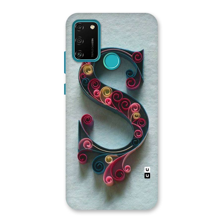 Floral Alphabet Back Case for Honor 9A