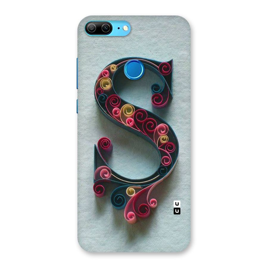 Floral Alphabet Back Case for Honor 9 Lite