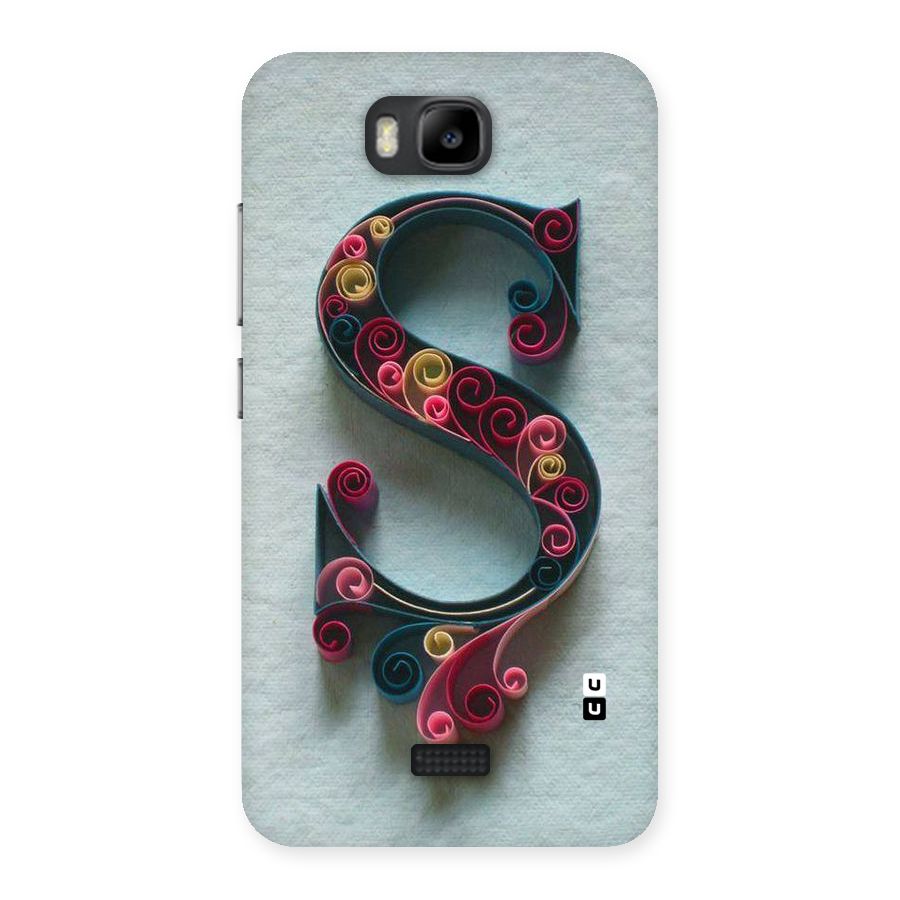 Floral Alphabet Back Case for Honor Bee