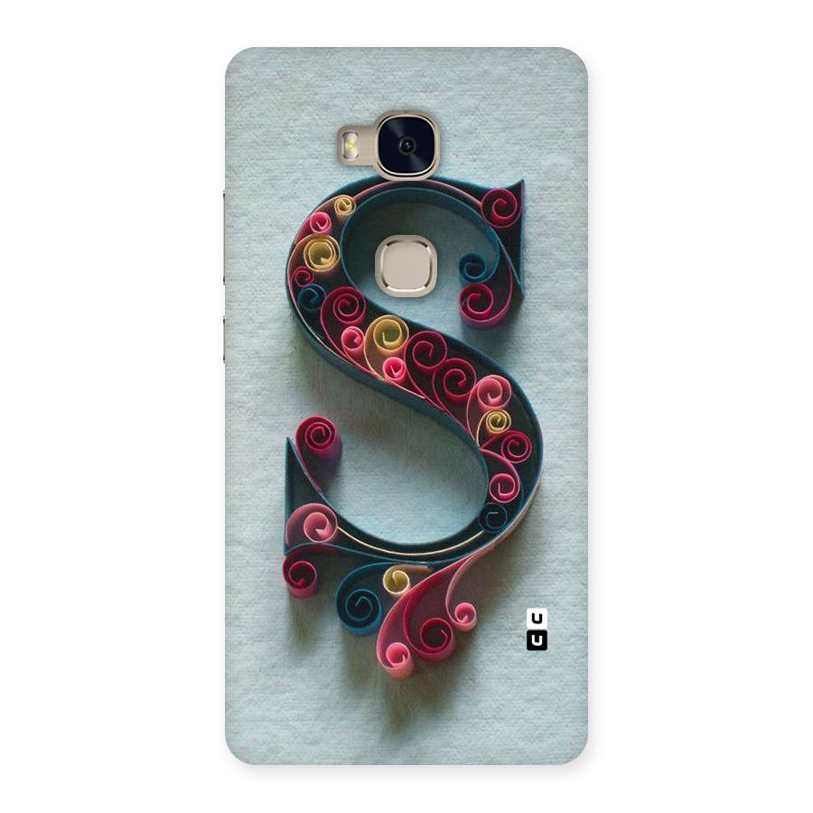 Floral Alphabet Back Case for Huawei Honor 5X