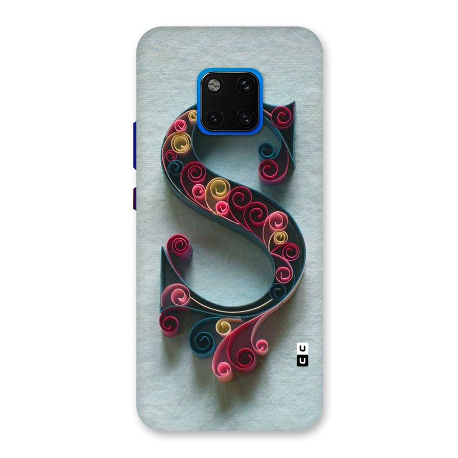 Floral Alphabet Back Case for Huawei Mate 20 Pro