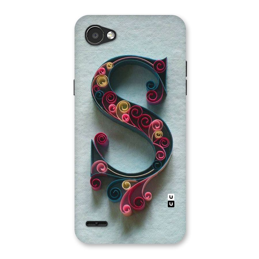 Floral Alphabet Back Case for LG Q6