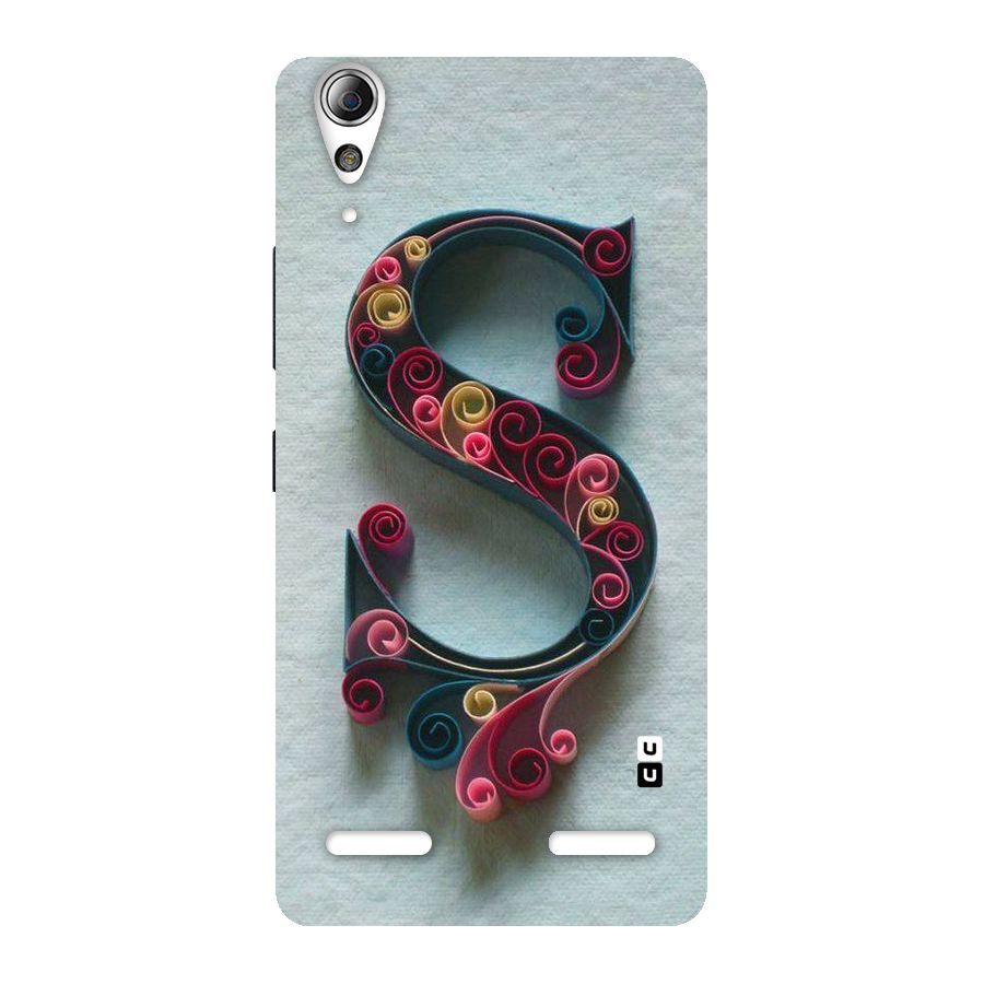 Floral Alphabet Back Case for Lenovo A6000 Plus