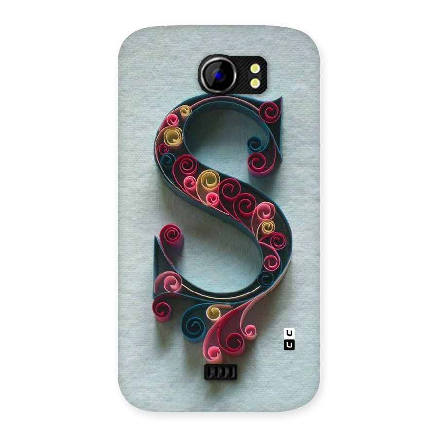 Floral Alphabet Back Case for Micromax Canvas 2 A110