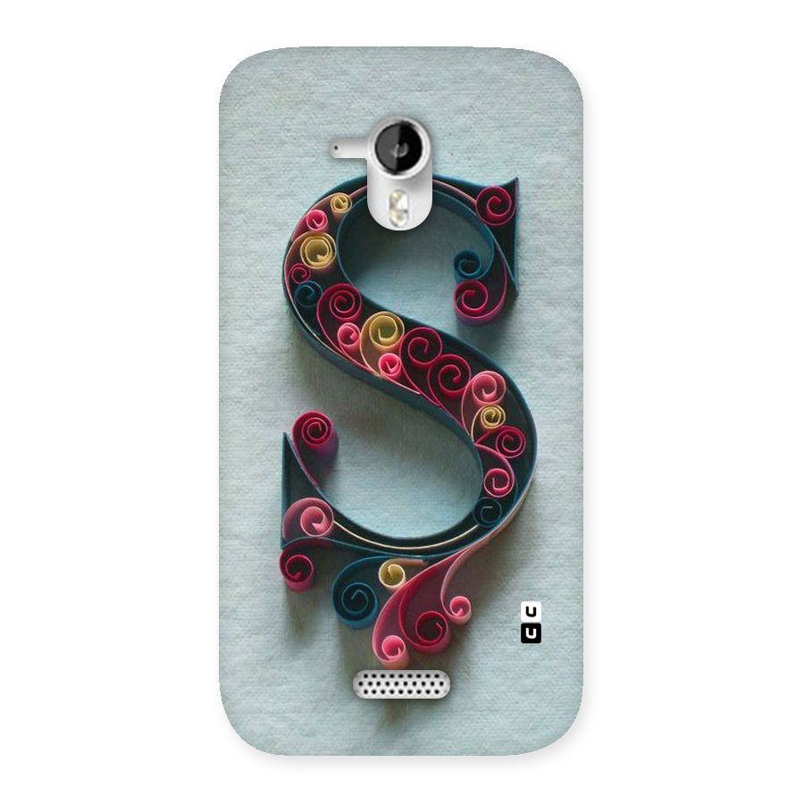 Floral Alphabet Back Case for Micromax Canvas HD A116