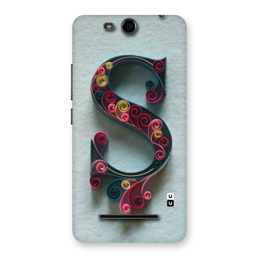 Floral Alphabet Back Case for Micromax Canvas Juice 3 Q392