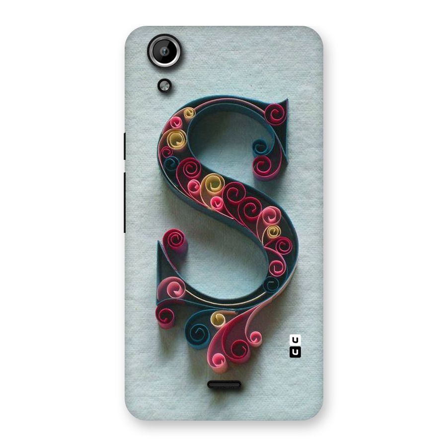 Floral Alphabet Back Case for Micromax Canvas Selfie Lens Q345