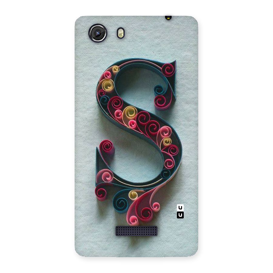 Floral Alphabet Back Case for Micromax Unite 3