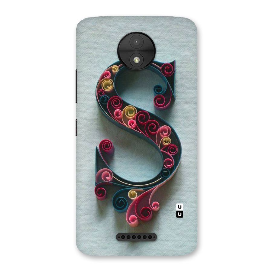 Floral Alphabet Back Case for Moto C