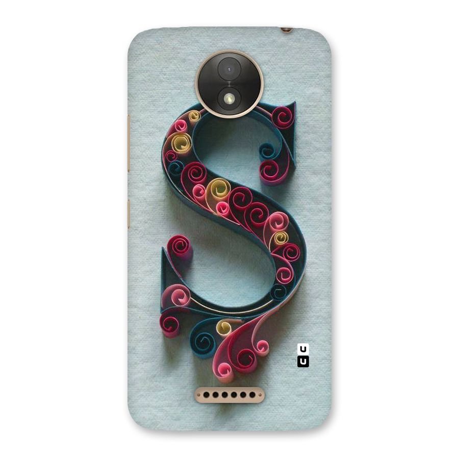 Floral Alphabet Back Case for Moto C Plus