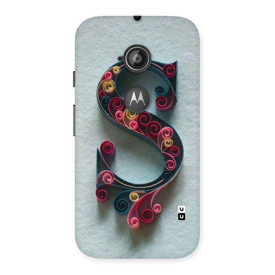 Floral Alphabet Back Case for Moto E 2nd Gen