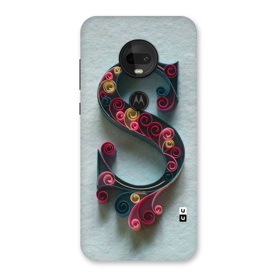 Floral Alphabet Back Case for Moto G7
