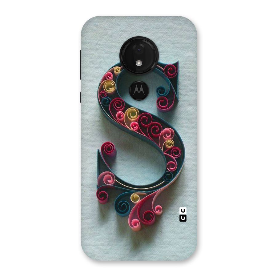 Floral Alphabet Back Case for Moto G7 Power