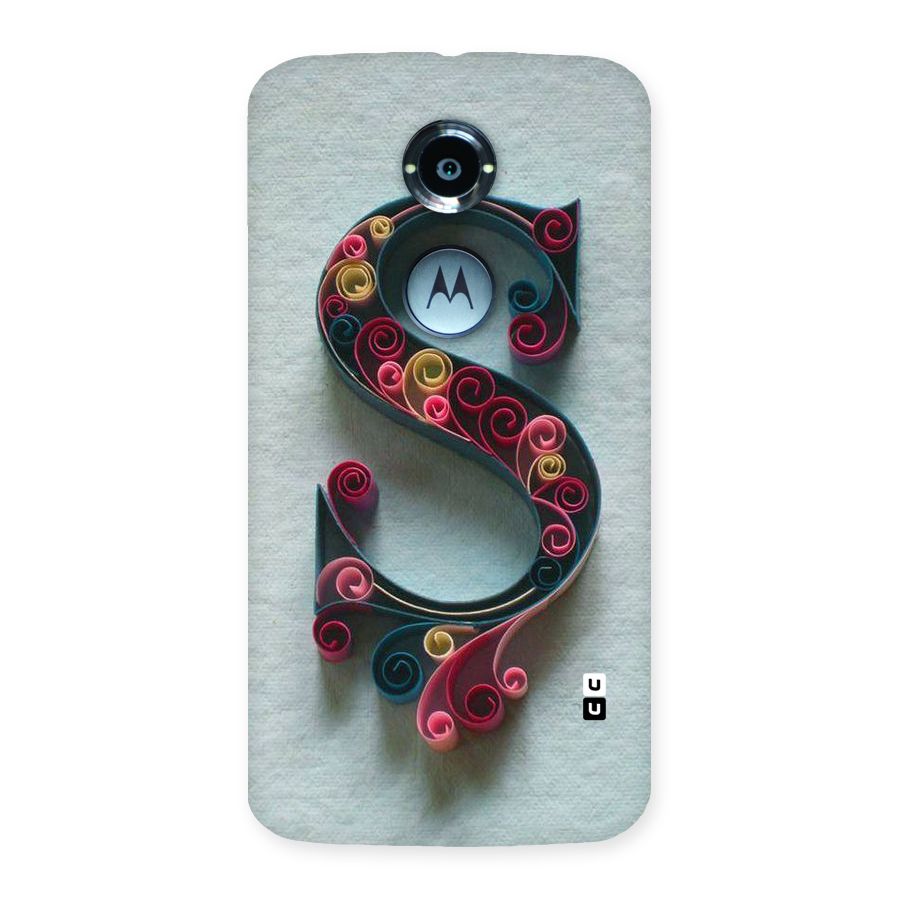 Floral Alphabet Back Case for Moto X 2nd Gen