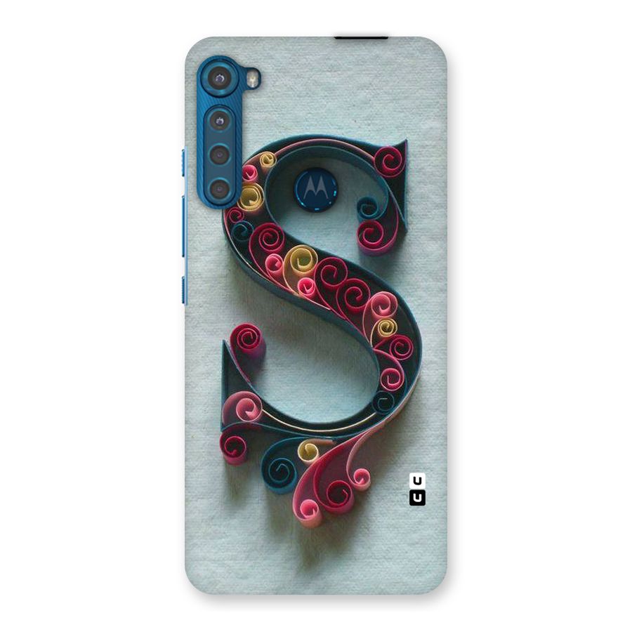 Floral Alphabet Back Case for Motorola One Fusion Plus