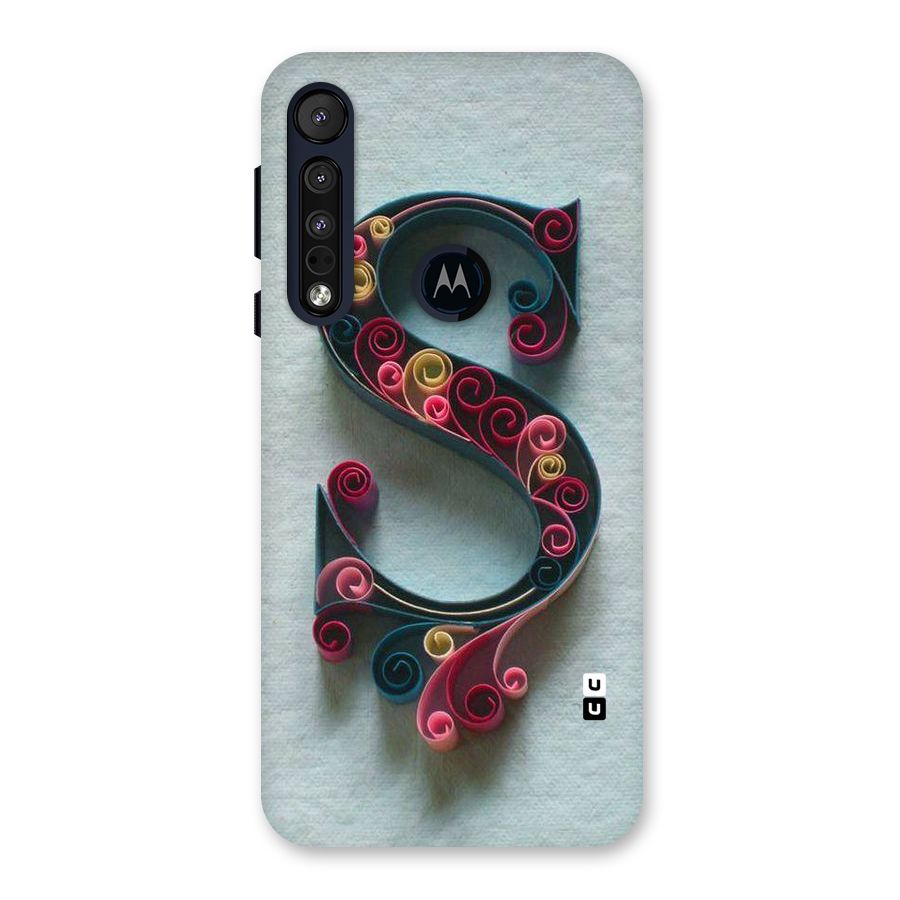 Floral Alphabet Back Case for Motorola One Macro