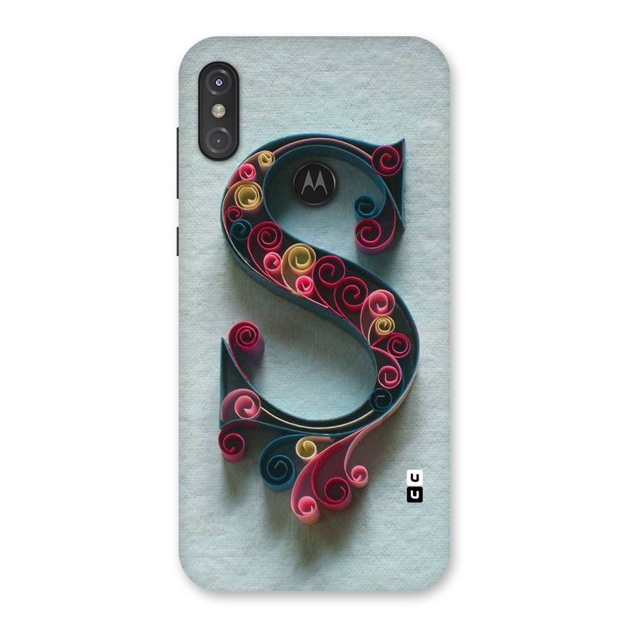 Floral Alphabet Back Case for Motorola One Power