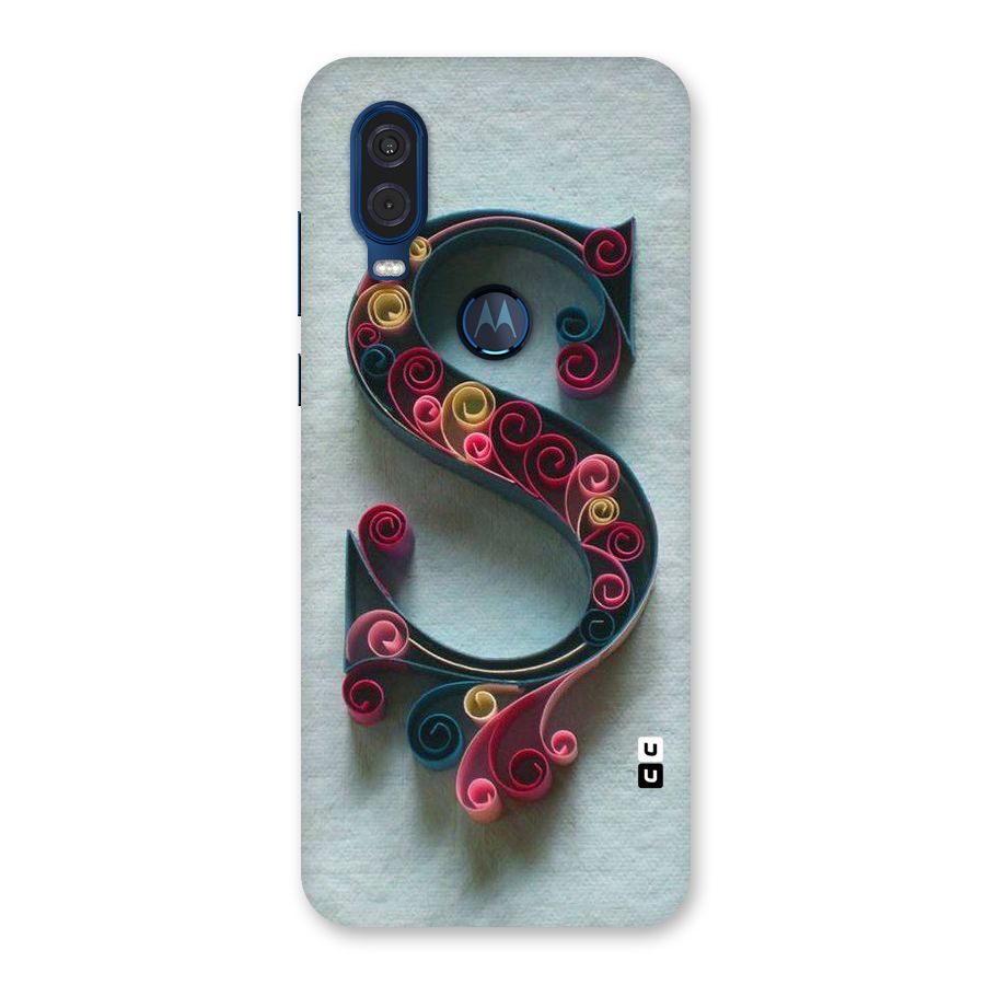 Floral Alphabet Back Case for Motorola One Vision
