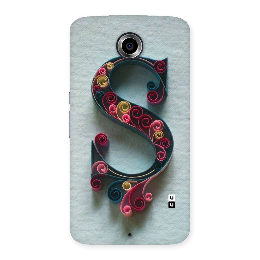 Floral Alphabet Back Case for Nexsus 6