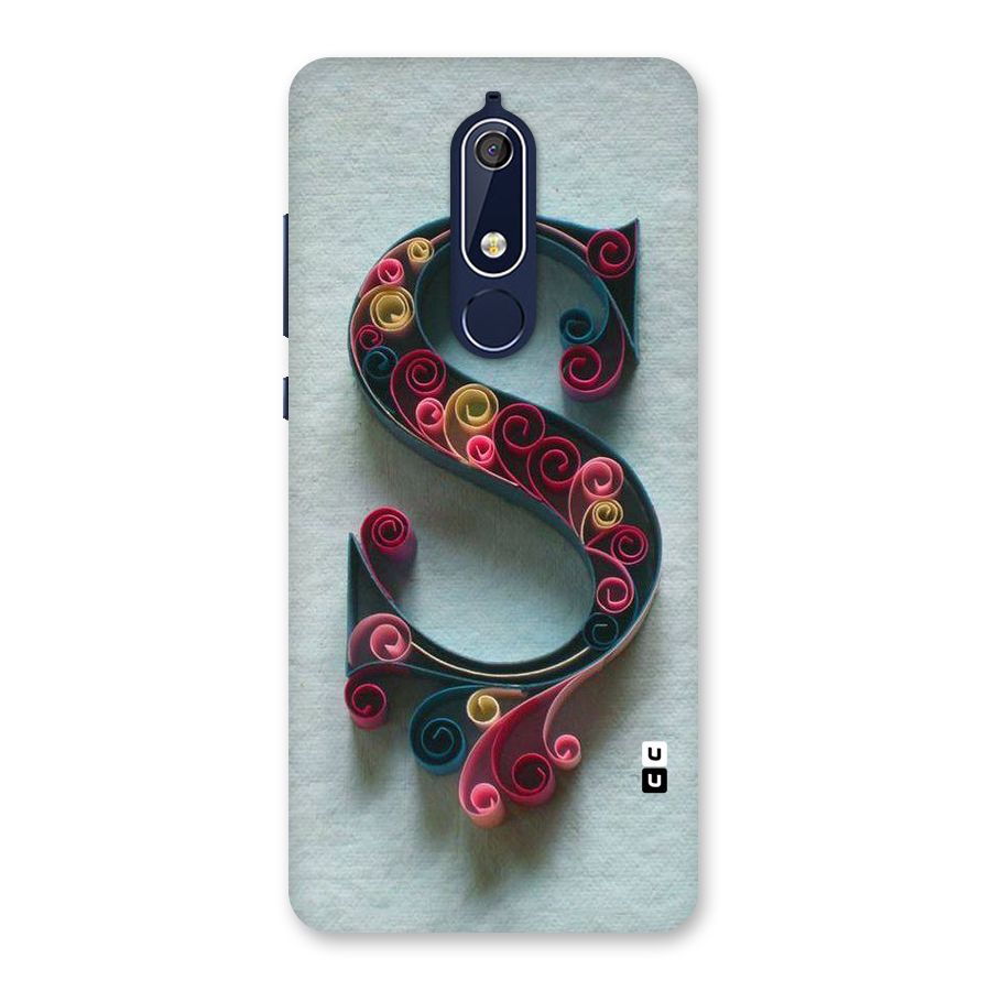 Floral Alphabet Back Case for Nokia 5.1