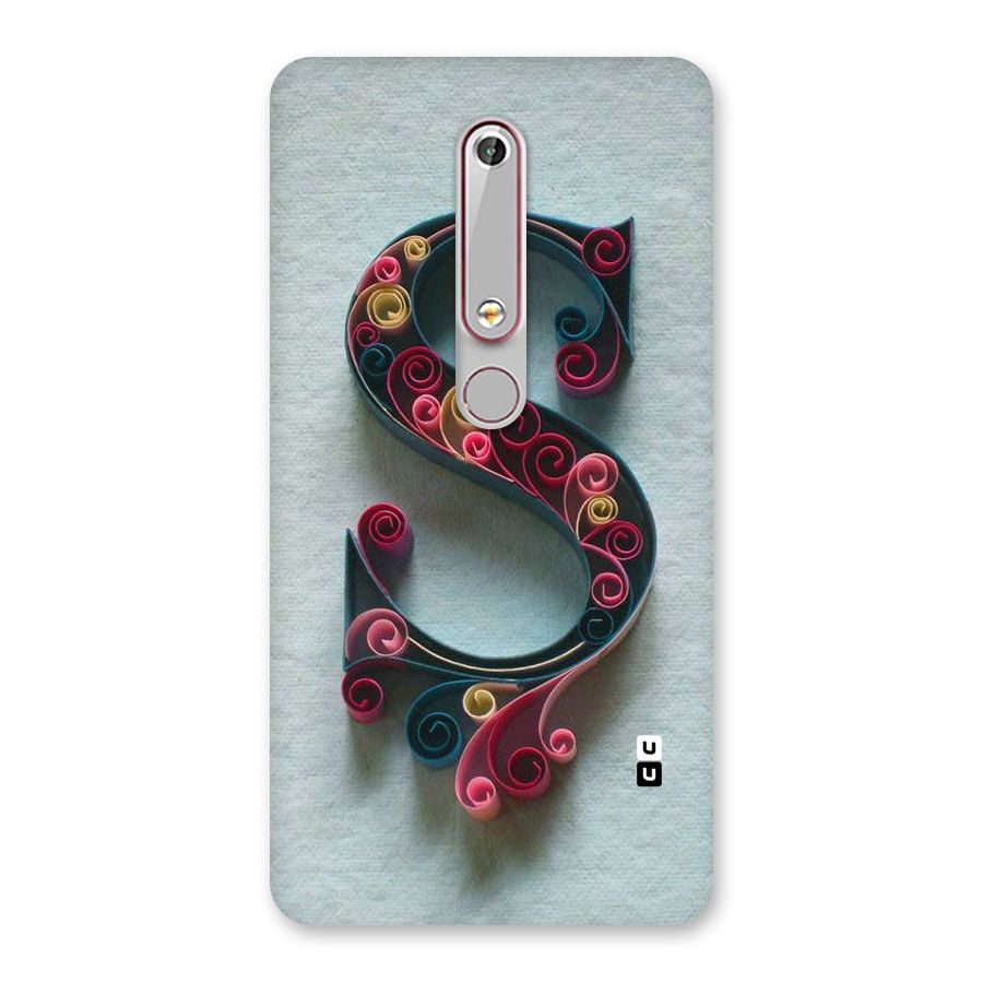 Floral Alphabet Back Case for Nokia 6.1