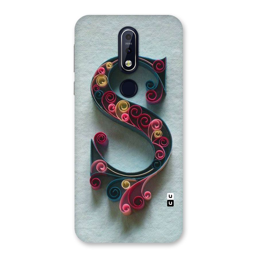 Floral Alphabet Back Case for Nokia 7.1