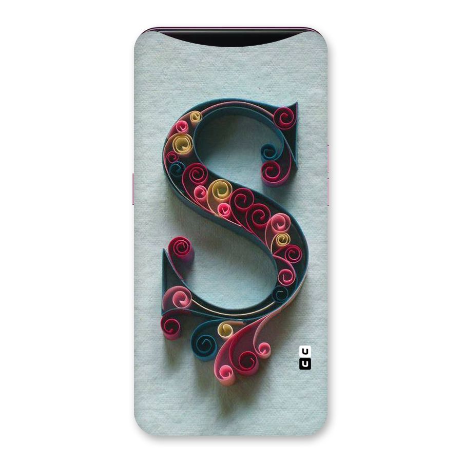 Floral Alphabet Back Case for Oppo Find X