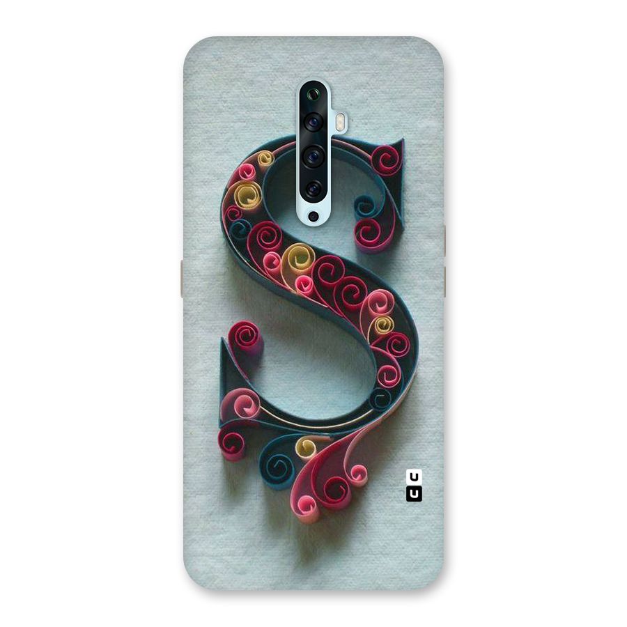 Floral Alphabet Back Case for Oppo Reno2 F