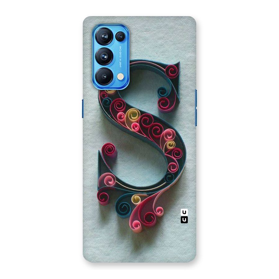 Floral Alphabet Back Case for Oppo Reno5 Pro 5G