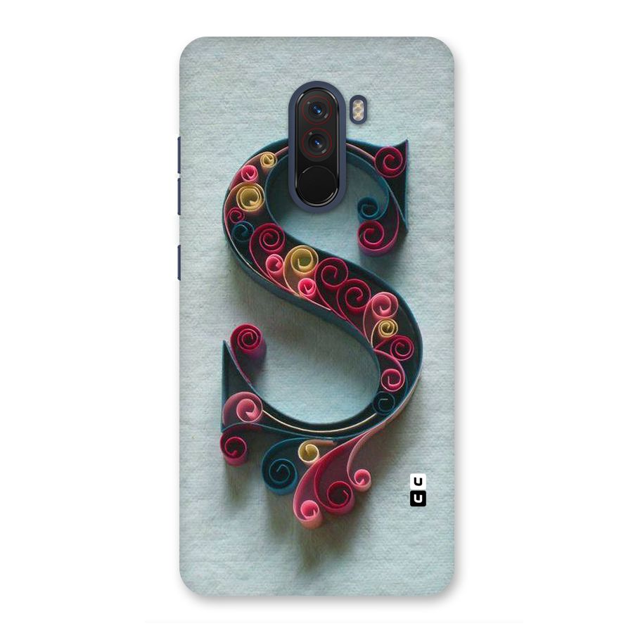 Floral Alphabet Back Case for Poco F1