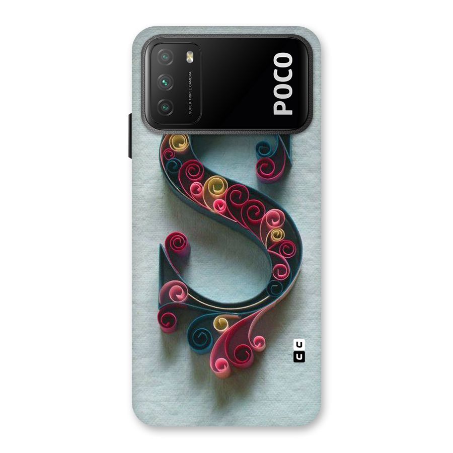 Floral Alphabet Back Case for Poco M3