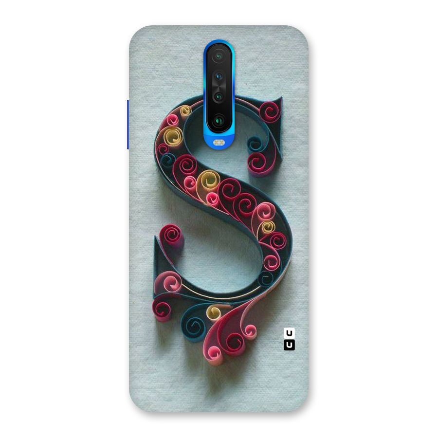 Floral Alphabet Back Case for Poco X2