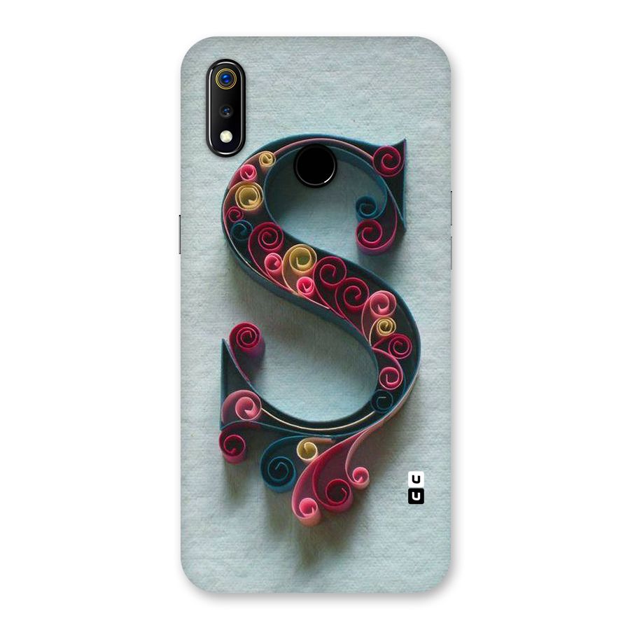 Floral Alphabet Back Case for Realme 3