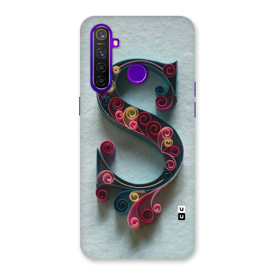 Floral Alphabet Back Case for Realme 5 Pro