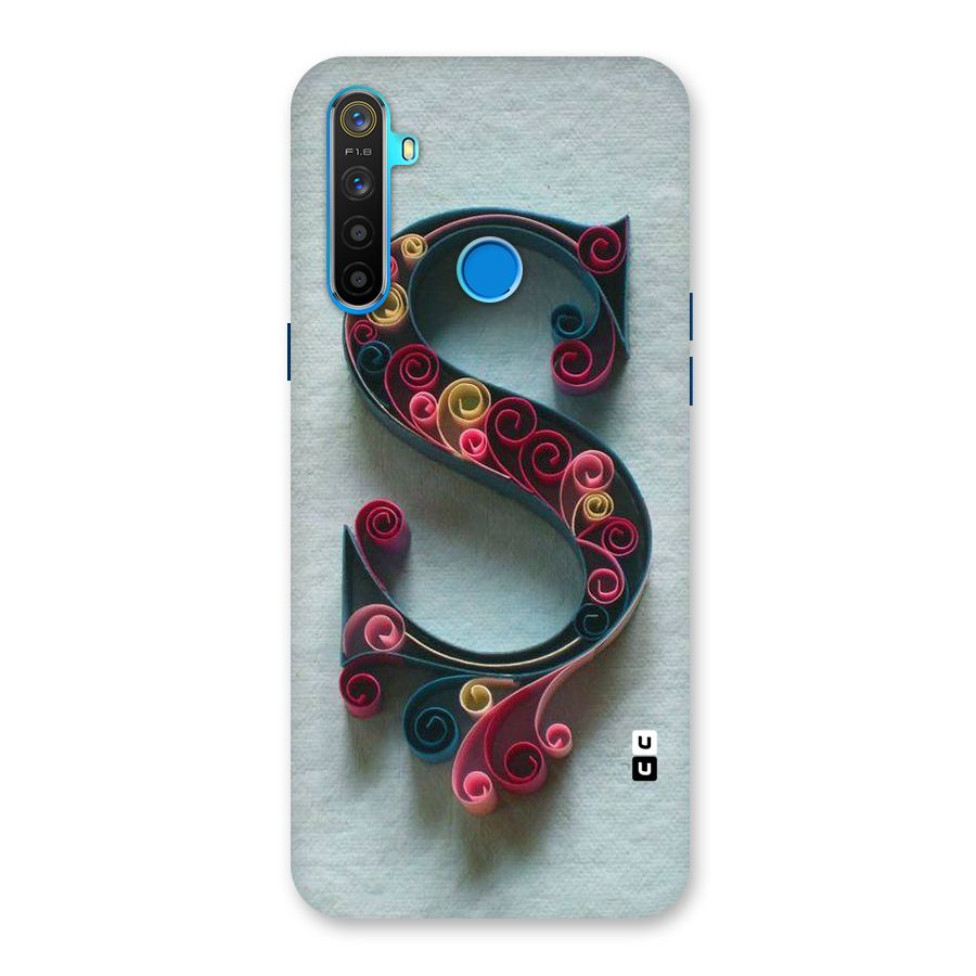 Floral Alphabet Back Case for Realme 5s